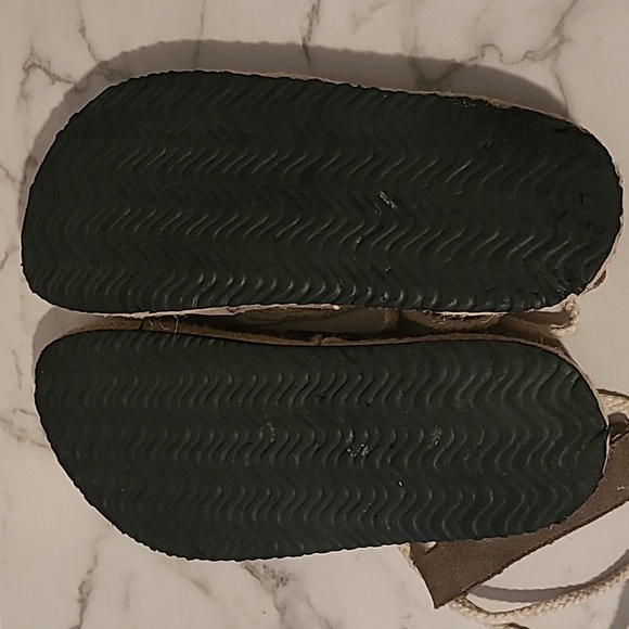 Free People Taupe Suede Gladiator Rope Lace-up Jute Sandals EU 40 US 10 Boho - Picture 8 of 11